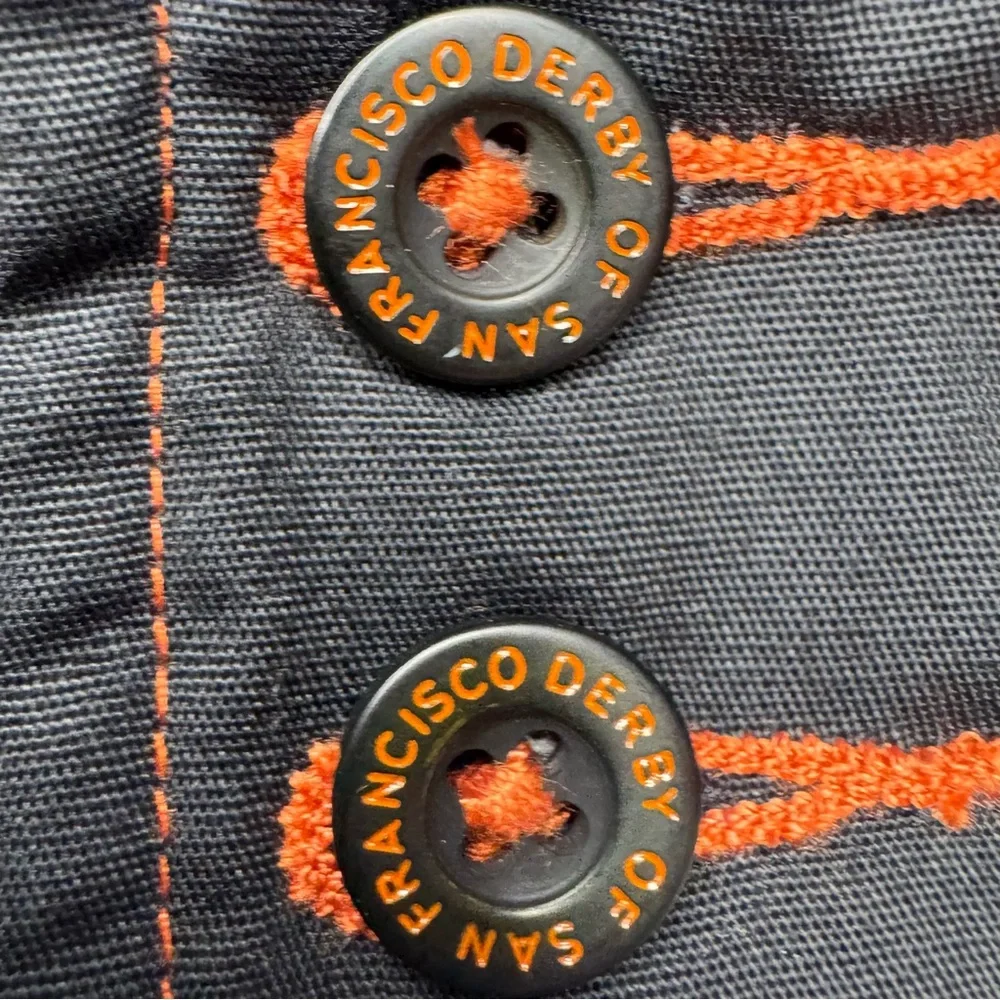 NWT Derby of San Francisco The Classic 300 Jacket sz Large Black Orange Giants - Picture 4 of 9